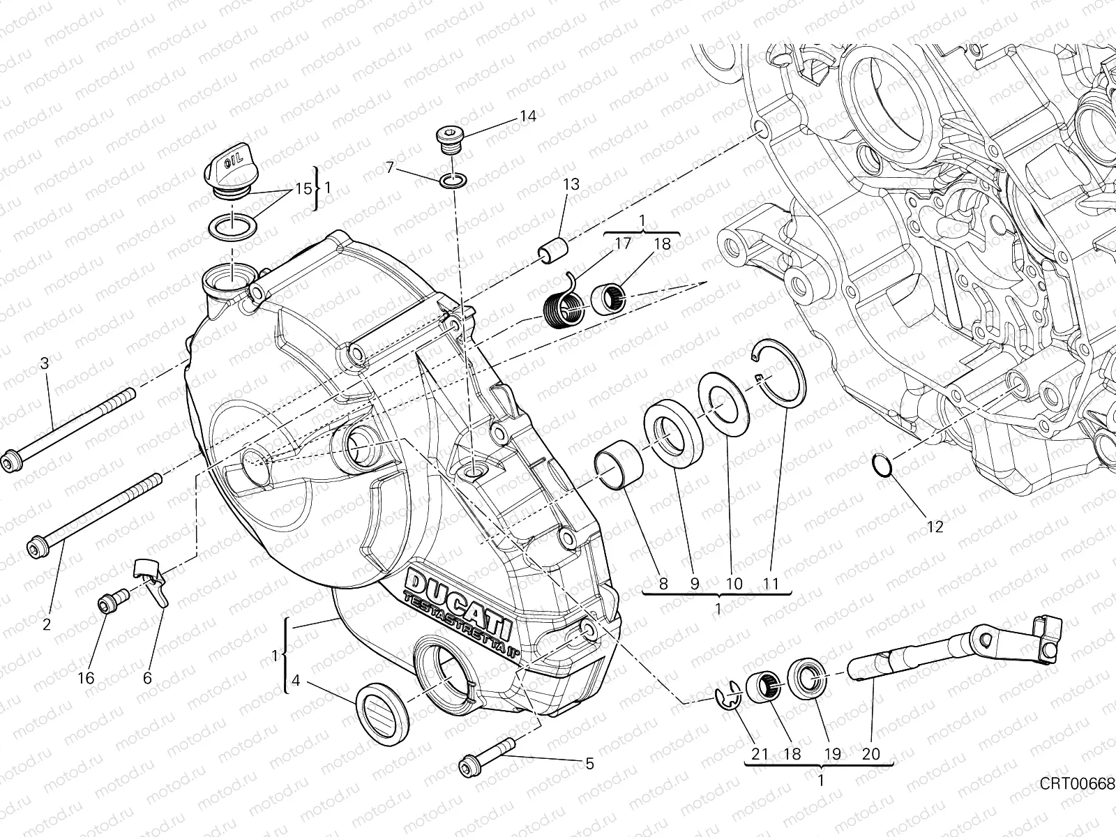 CLUTCH COVER [MOD:M821DARK]
