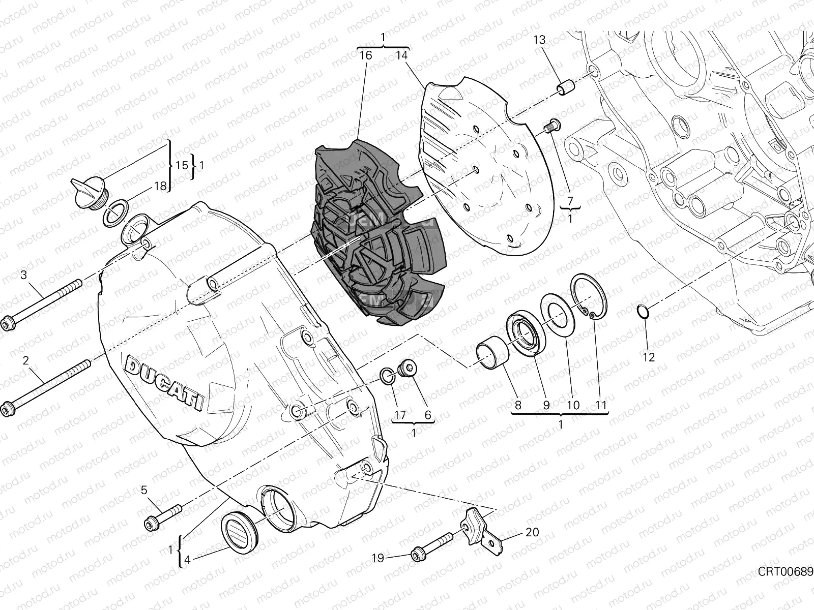 CLUTCH COVER [MOD:MS1200S;XST:AUS,EUR,FRA,JAP]