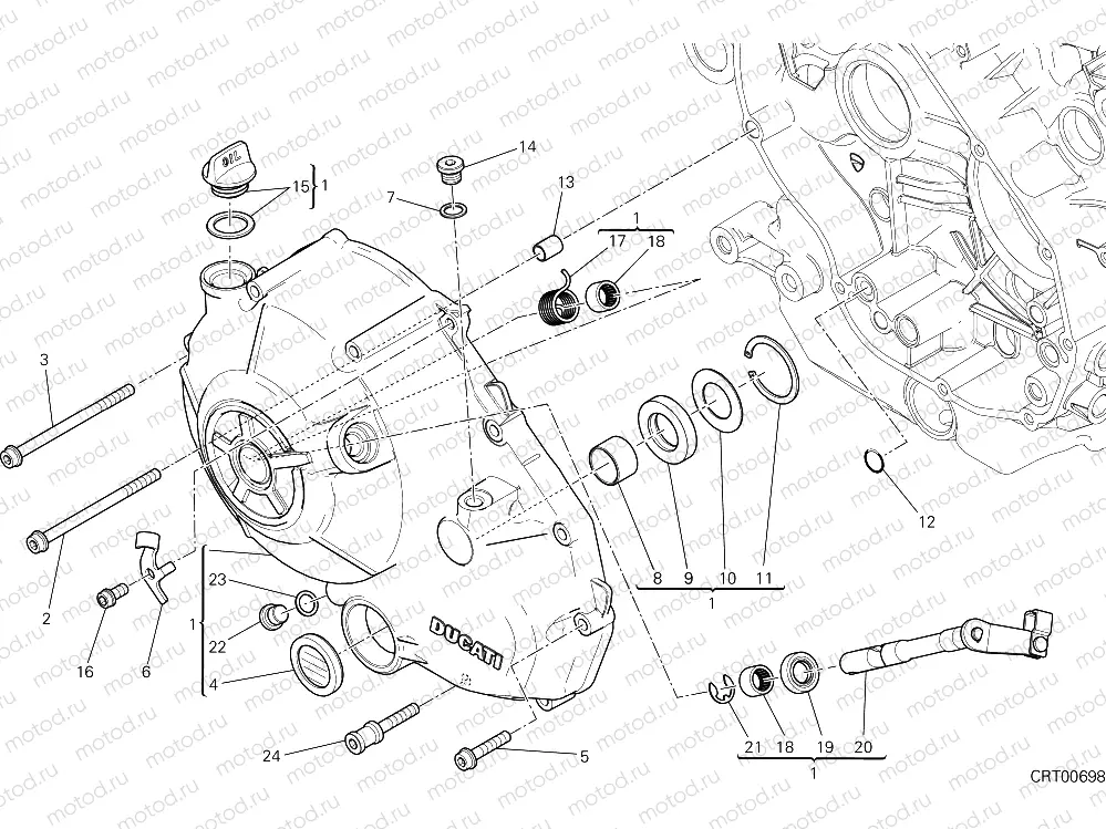 CLUTCH COVER [MOD:SCR800DS]