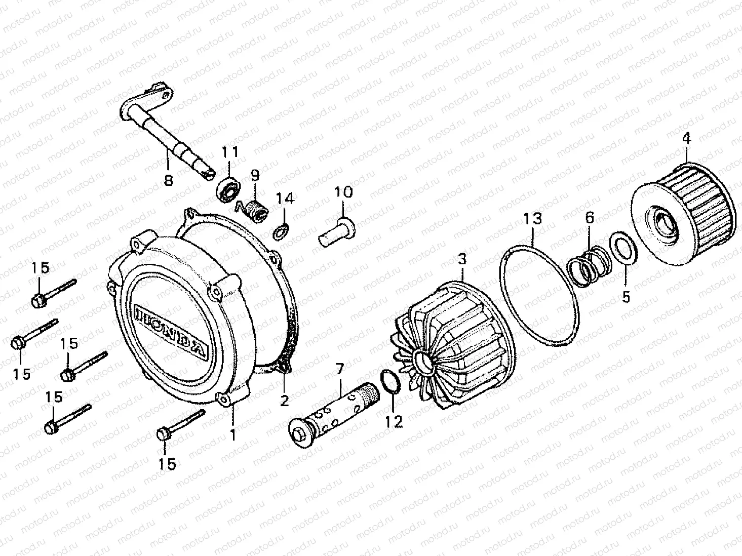 Clutch cover & Oil filter