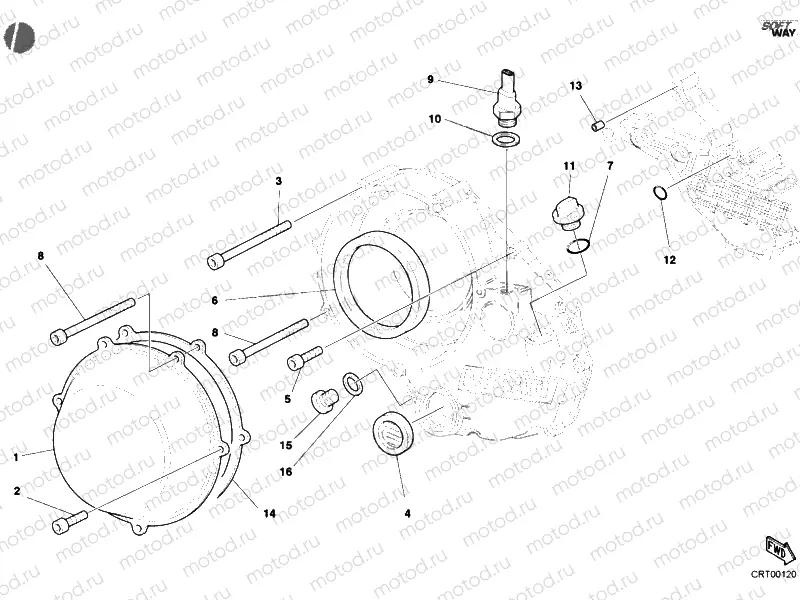 CLUTCH COVER, OUTER » CLUTCH