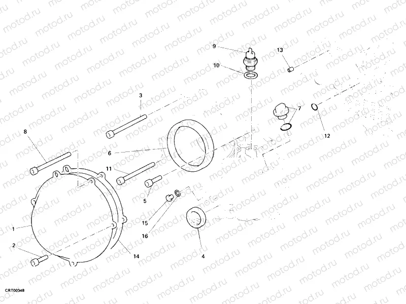 CLUTCH COVER, OUTER » CLUTCH