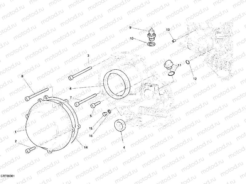 CLUTCH COVER, OUTER » CLUTCH