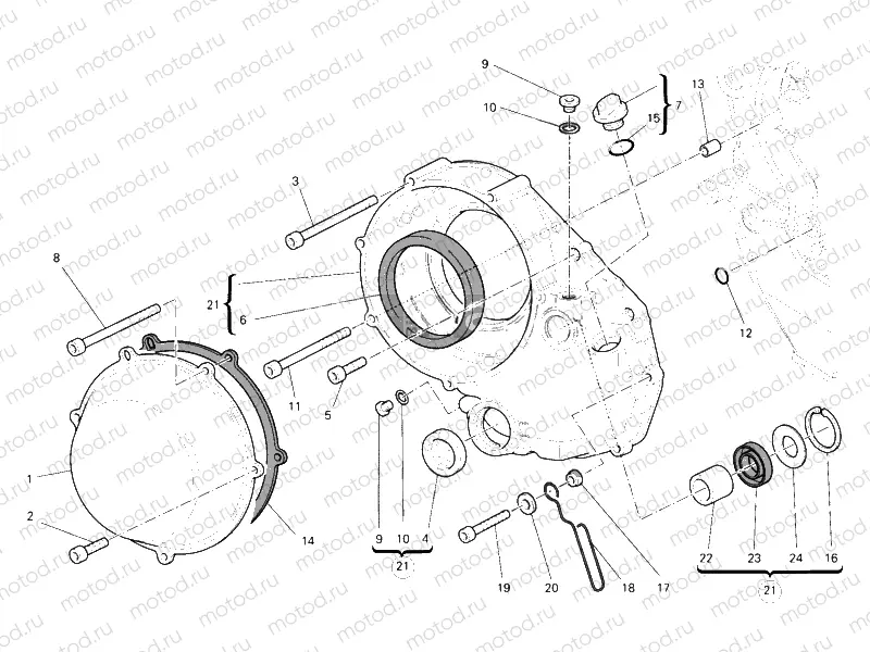 CLUTCH COVER, OUTER » CLUTCH