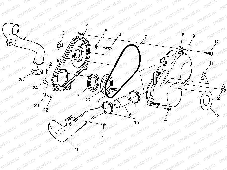 CLUTCH COVER  Scrambler 500 W97BC50A (4943074307C007) | CLUTCH COVER  Scrambler 500 W97BC50A (4943074307C007)