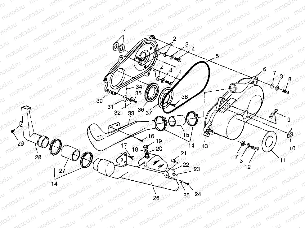 CLUTCH COVER XPLORER 400L W969140 (4935983598C004) | CLUTCH COVER XPLORER 400L W969140 (4935983598C004)