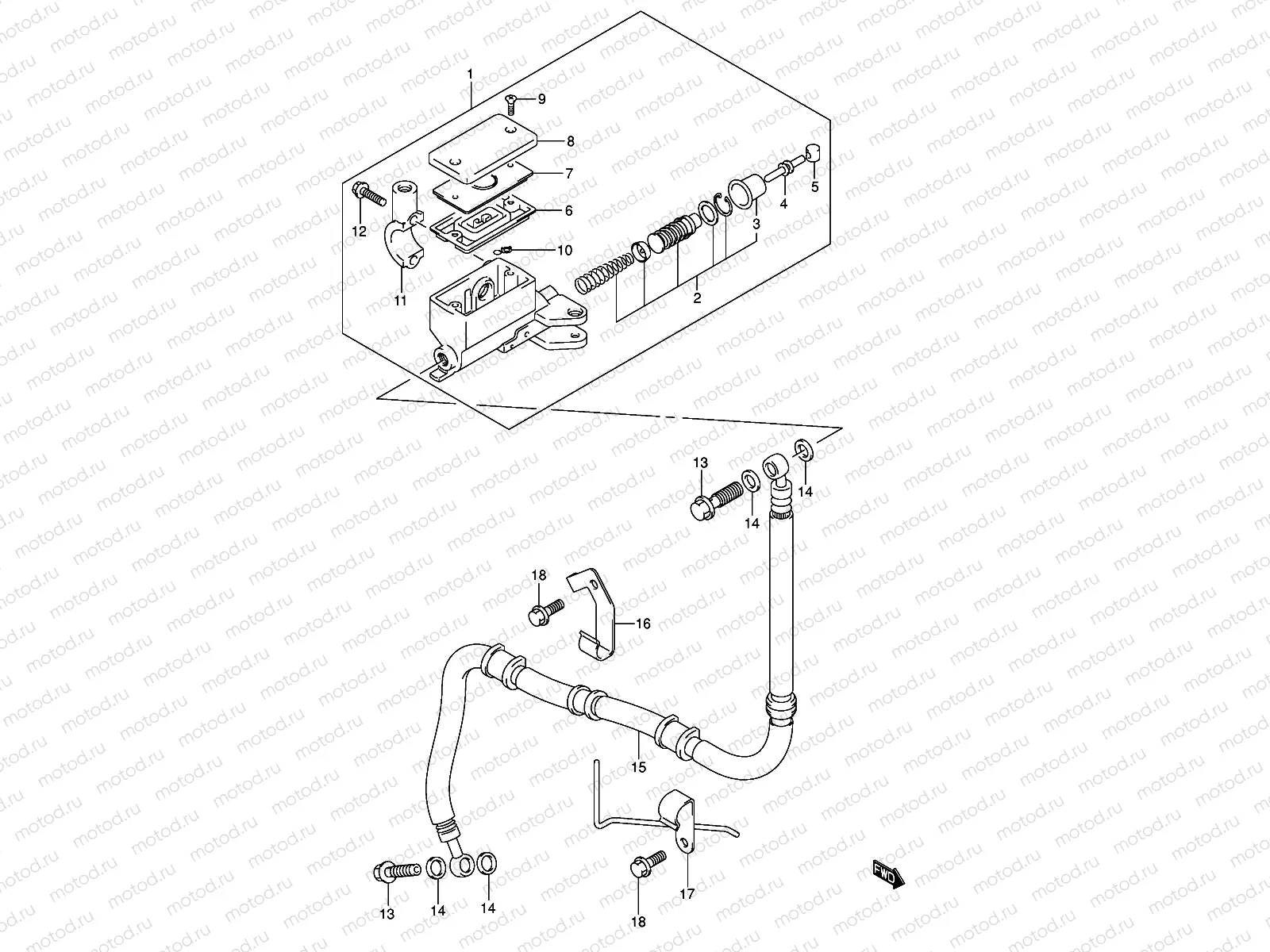 CLUTCH MASTER CYLINDER (SV1000/U1/U2)