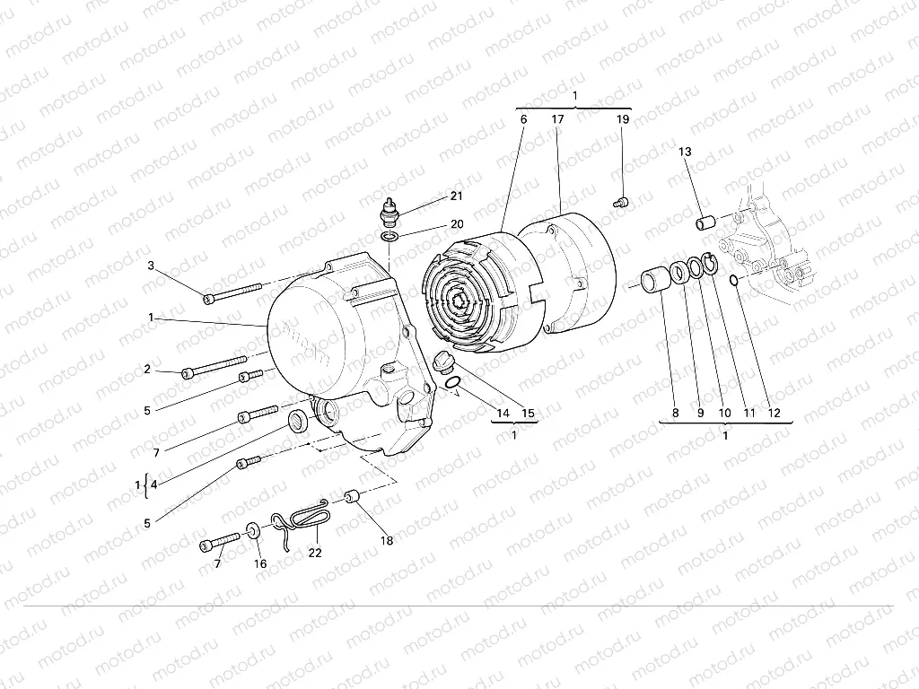 CLUTCH-SIDE CRANKCASE COVER