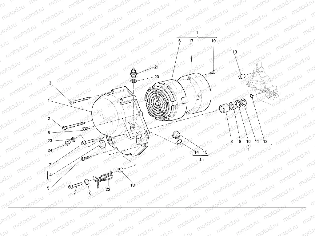 Clutch-side crankcase cover