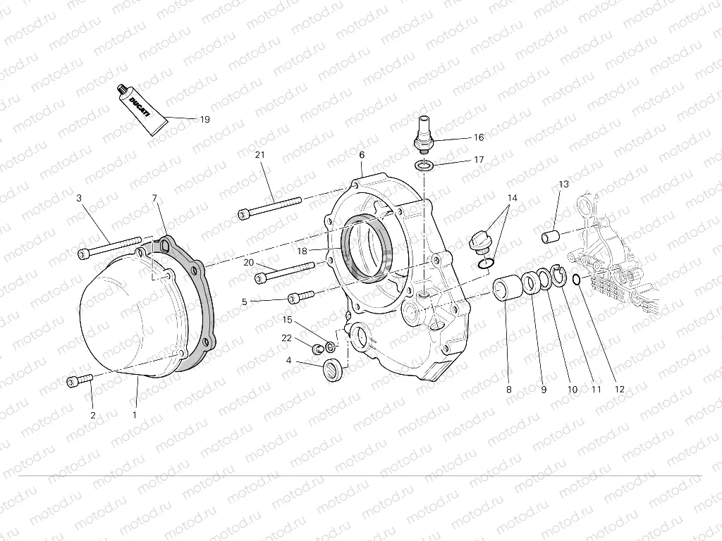 Clutch-side crankcase cover