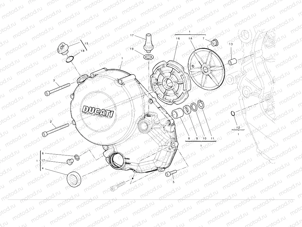 Clutch-side crankcase cover