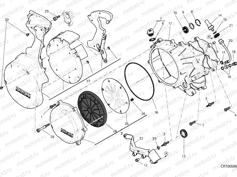 CLUTCH-SIDE CRANKCASE COVER (JAP) » CLUTCH