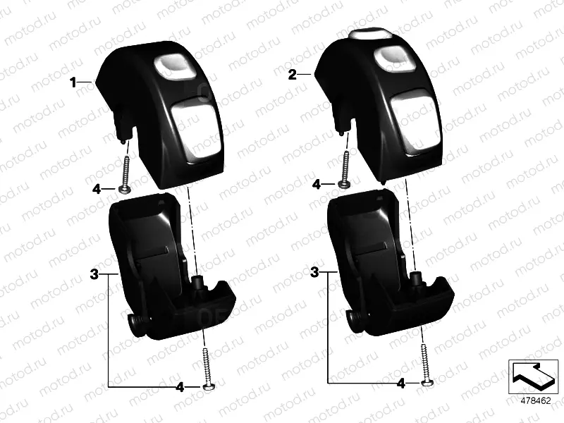 COMBINATION SWITCH, HANDLEBAR, RIGHT