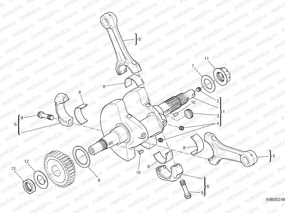 COMPLETE HALF-CRANKCASES PAIR [MOD:SCR800DS]