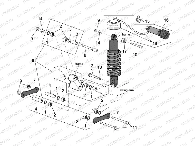 Connecting rod and shock absorber
