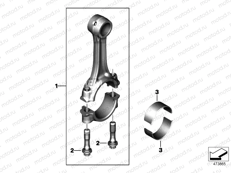 CONNECTING ROD WITH BEARING