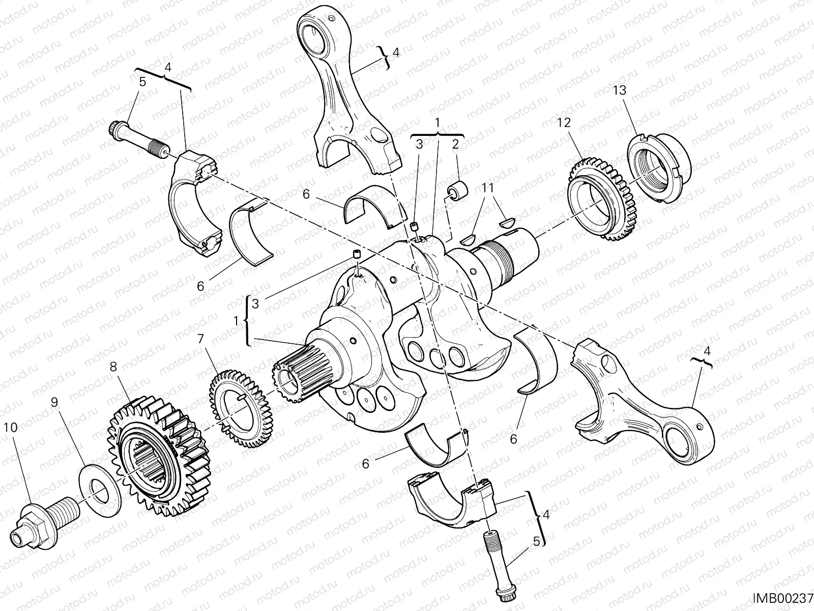 CONNECTING RODS [MOD:1299R FE]
