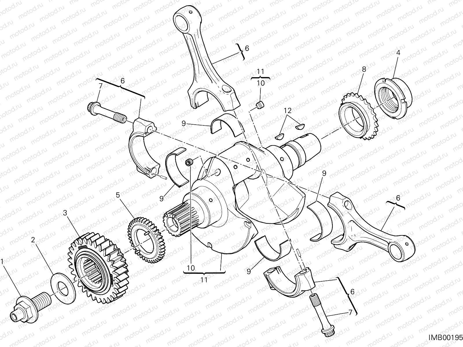 CONNECTING RODS [MOD:899 ABS,899 AWS]