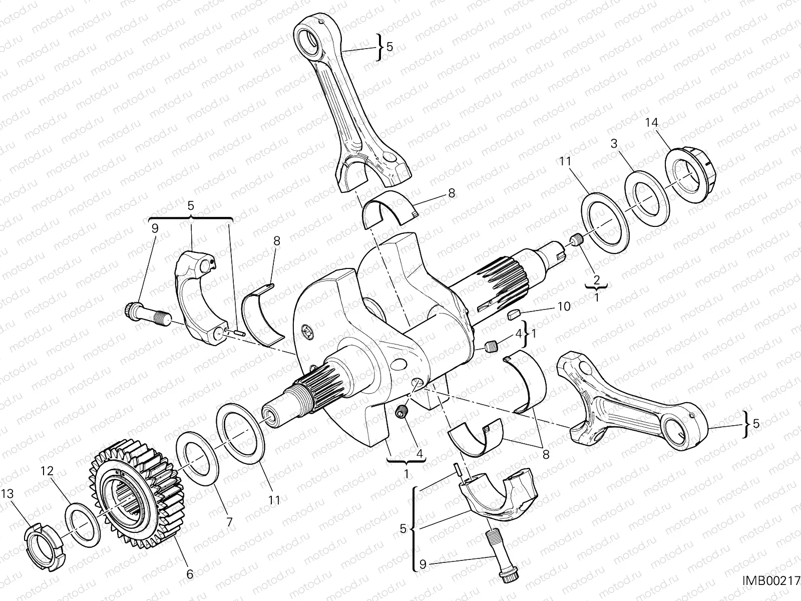 CONNECTING RODS [MOD:MS1200S;XST:AUS,EUR,FRA,JAP]