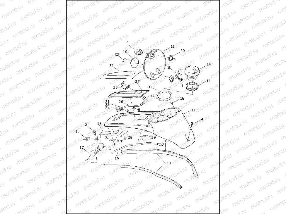CONSOLE, FUEL TANK