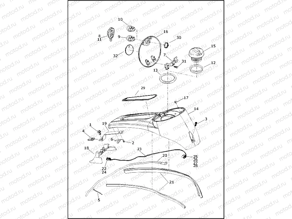 CONSOLE, FUEL TANK