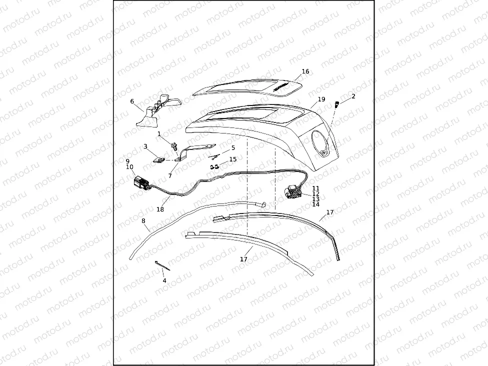 CONSOLE, FUEL TANK - FLHXS, FLTRXS