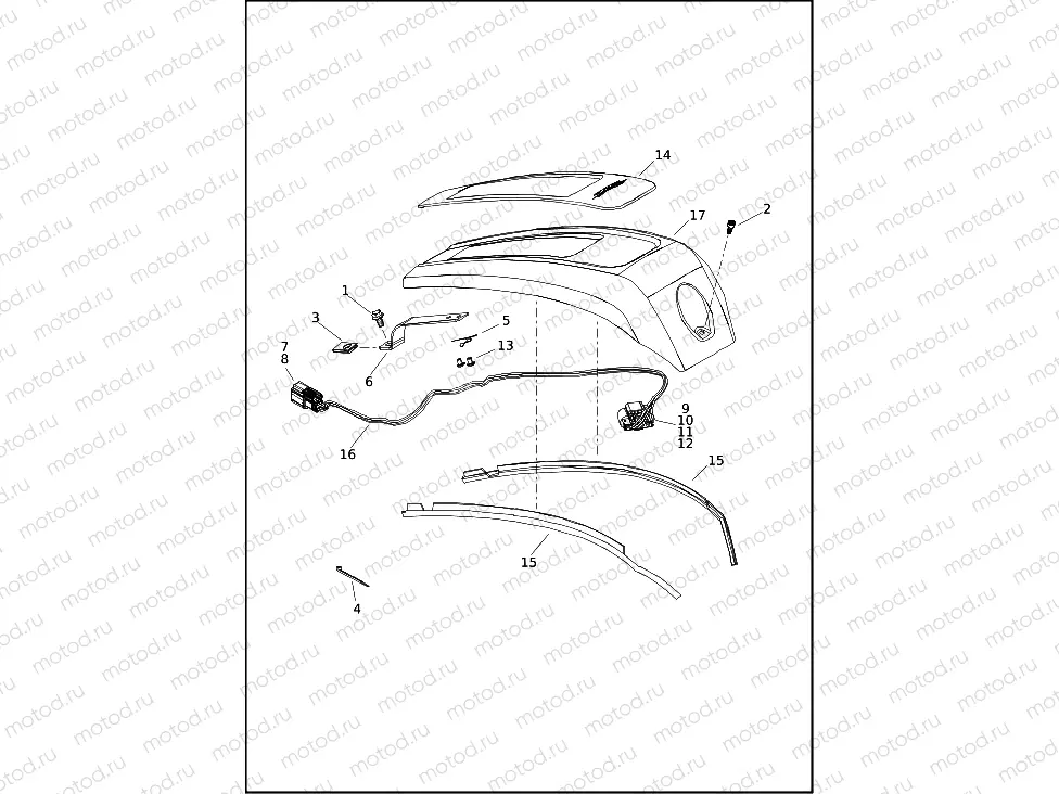 CONSOLE, FUEL TANK - FLHXS, FLTRXS, FLHXST AND FLTRXST
