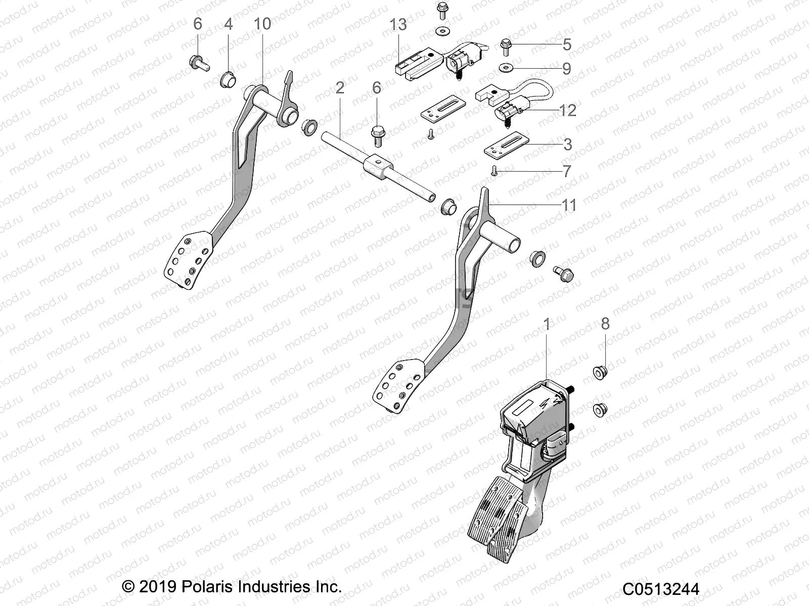 CONTROLS | CONTROLS, FOOT CONTROLS - T20AARGB ALL OPTIONS (C0513244)