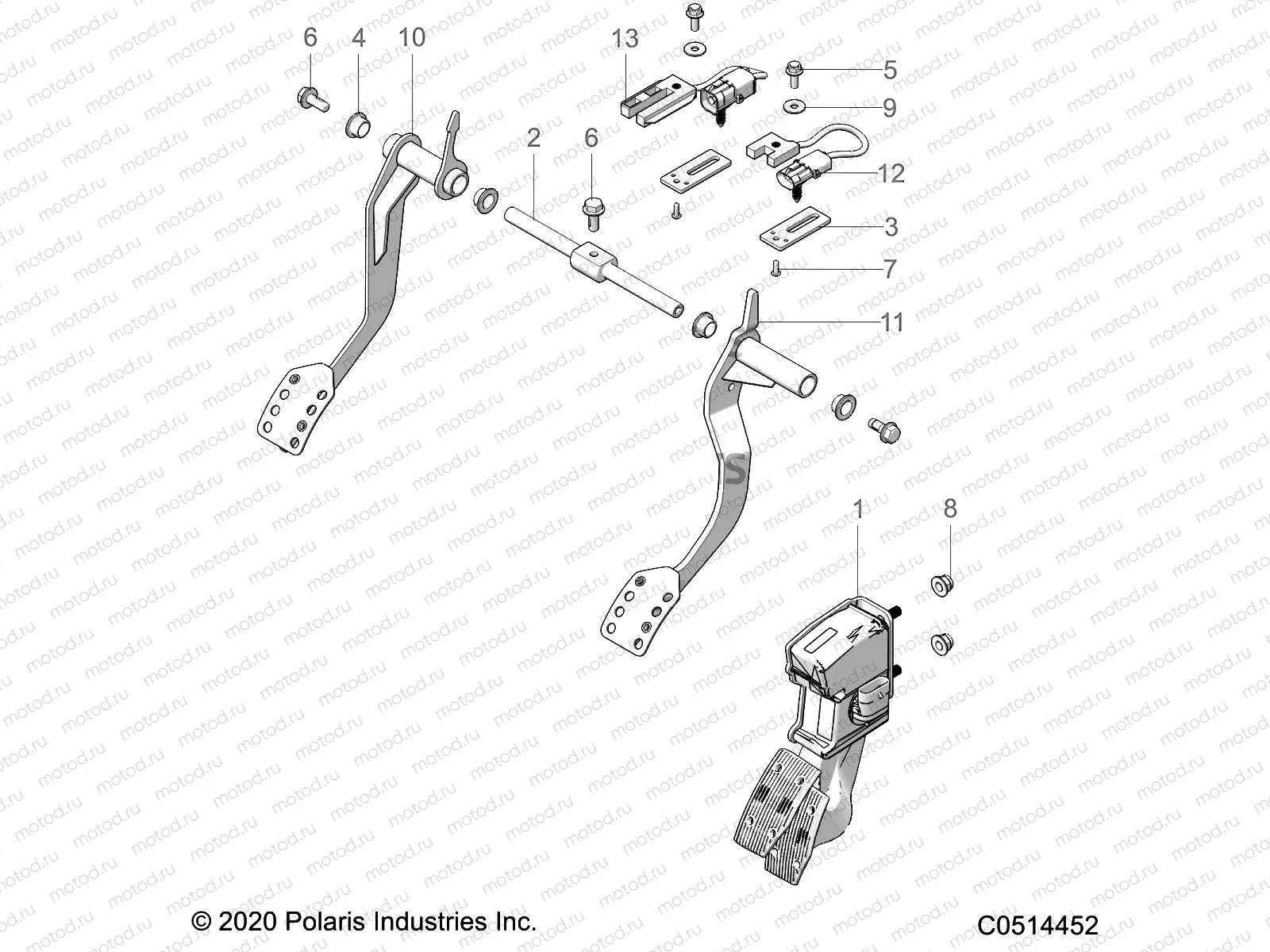 CONTROLS | CONTROLS, FOOT CONTROLS - T21AARGB/SGD ALL OPTIONS (C0514452)