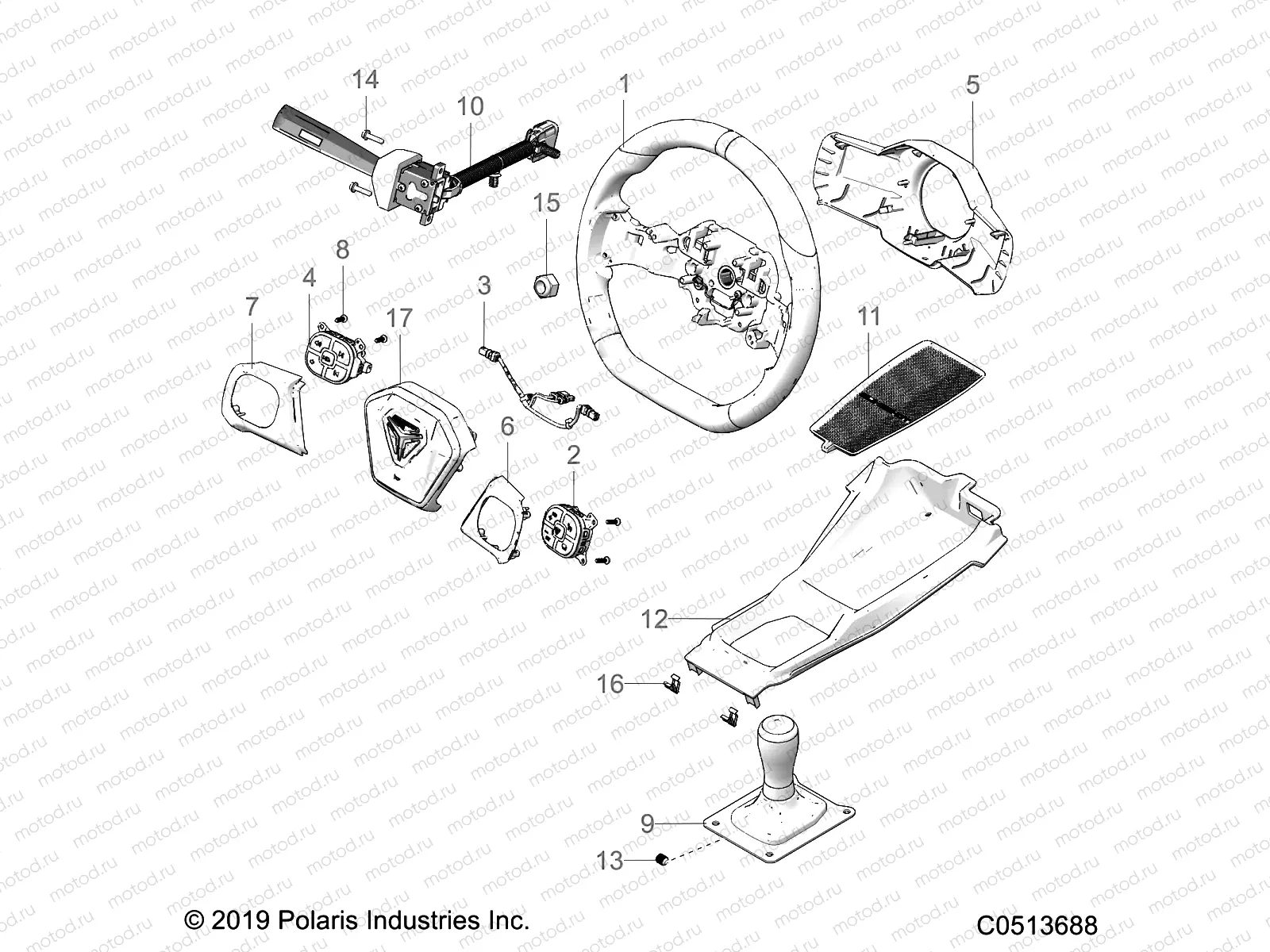 CONTROLS | CONTROLS, HAND CONTROLS MANUAL - T22AAFGB/HB/PGD/HD/RGB/HB ALL OPTIONS (C0513688)