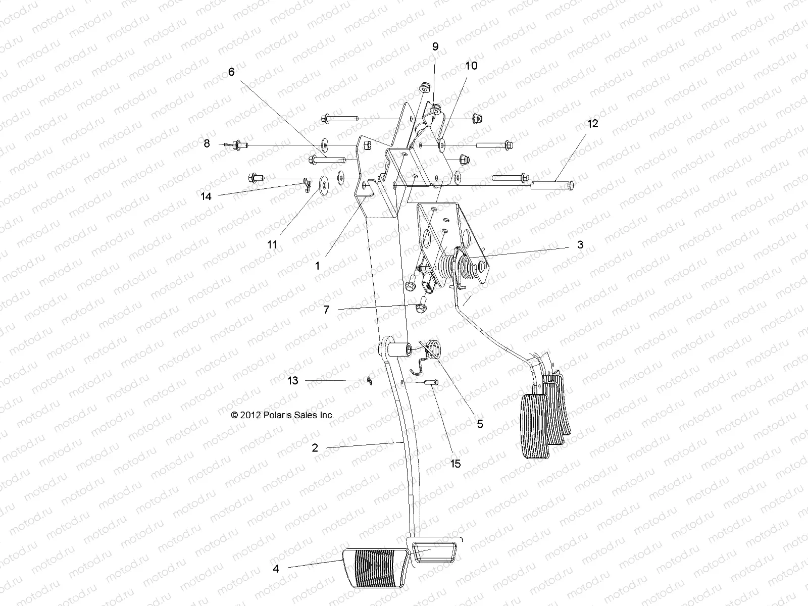 CONTROLS | CONTROLS, PEDAL BOX, BRAKES and ACCELERATOR - L13G2/4/6 ALL OPTIONS (49GEMBRAKES13PEDALBOX)