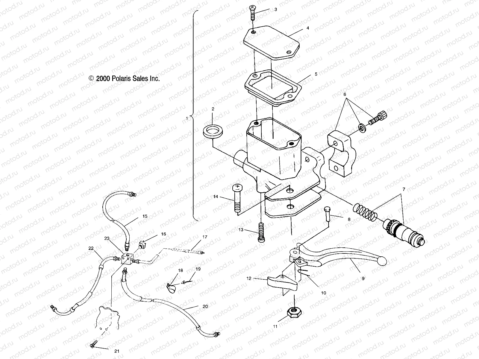 CONTROLS - MASTER CYLINDER/BRAKE LINE - A00AA32AA (4949914991B002) | CONTROLS - MASTER CYLINDER/BRAKE LINE - A00AA32AA (4949914991B002)