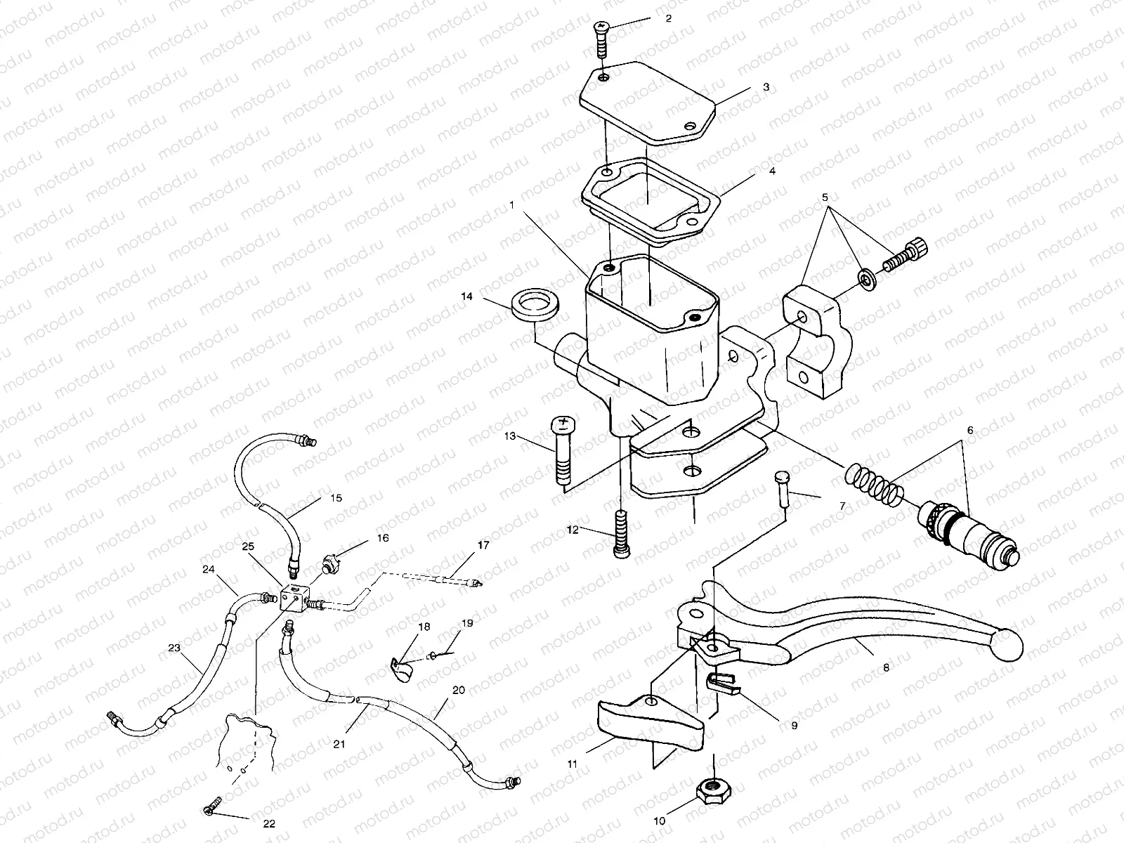 CONTROLS - MASTER CYLINDER/BRAKE LINE - A00BG38CA (4954845484B013) | CONTROLS - MASTER CYLINDER/BRAKE LINE - A00BG38CA (4954845484B013)