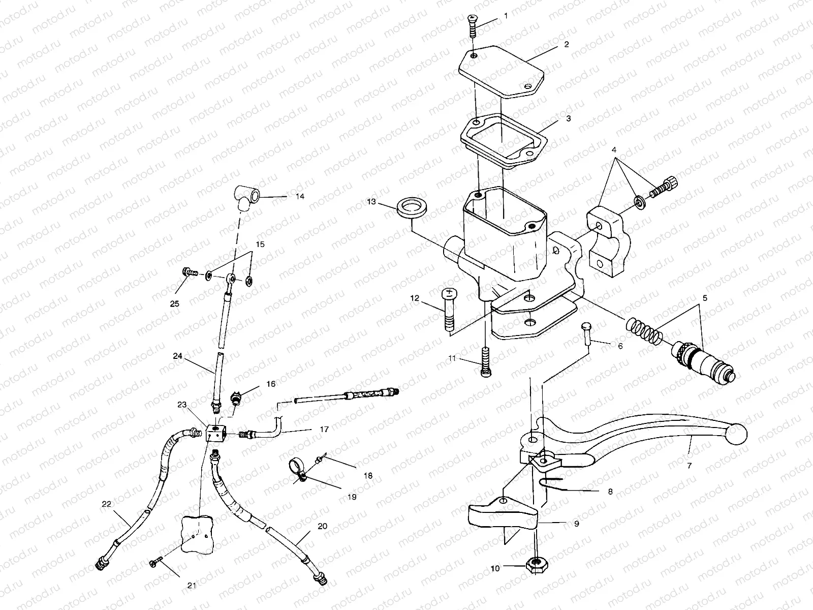CONTROLS - MASTER CYLINDER/BRAKE LINE - A00CB32AA (4949354935B009) | CONTROLS - MASTER CYLINDER/BRAKE LINE - A00CB32AA (4949354935B009)