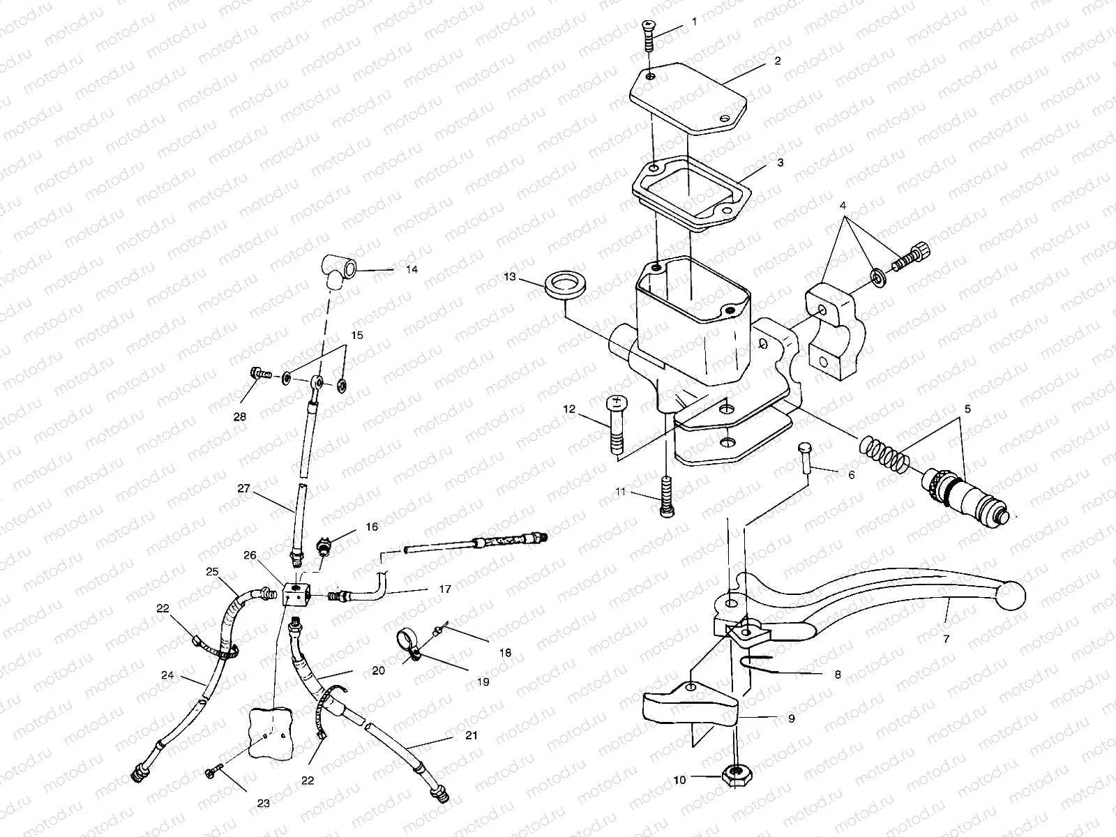 CONTROLS - MASTER CYLINDER/BRAKE LINE - A00CD50AA (4954885488B009) | CONTROLS - MASTER CYLINDER/BRAKE LINE - A00CD50AA (4954885488B009)
