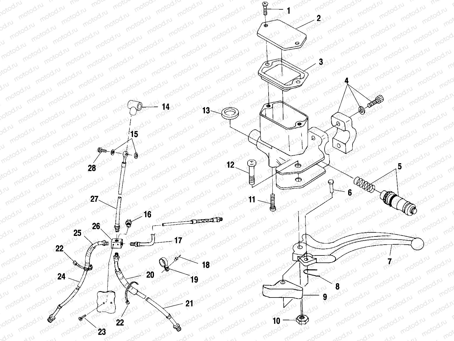 CONTROLS - MASTER CYLINDER/BRAKE LINE - A00CH33AC (4959905990B011) | CONTROLS - MASTER CYLINDER/BRAKE LINE - A00CH33AC (4959905990B011)