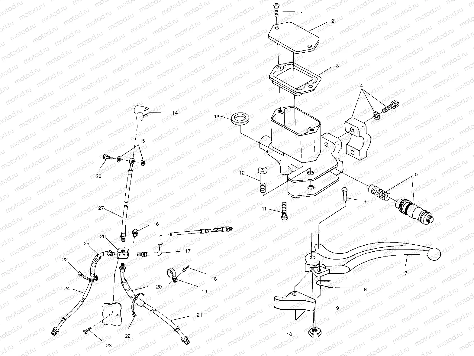 CONTROLS - MASTER CYLINDER/BRAKE LINE - A00CH46CA (4954785478B009) | CONTROLS - MASTER CYLINDER/BRAKE LINE - A00CH46CA (4954785478B009)