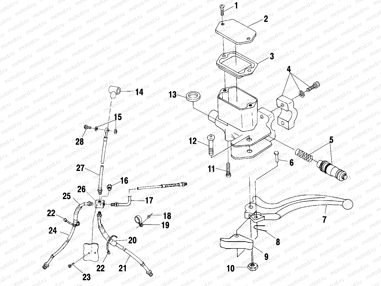 CONTROLS - MASTER CYLINDER/BRAKE LINE - A00CH50AA (4954805480B012) | CONTROLS - MASTER CYLINDER/BRAKE LINE - A00CH50AA (4954805480B012)