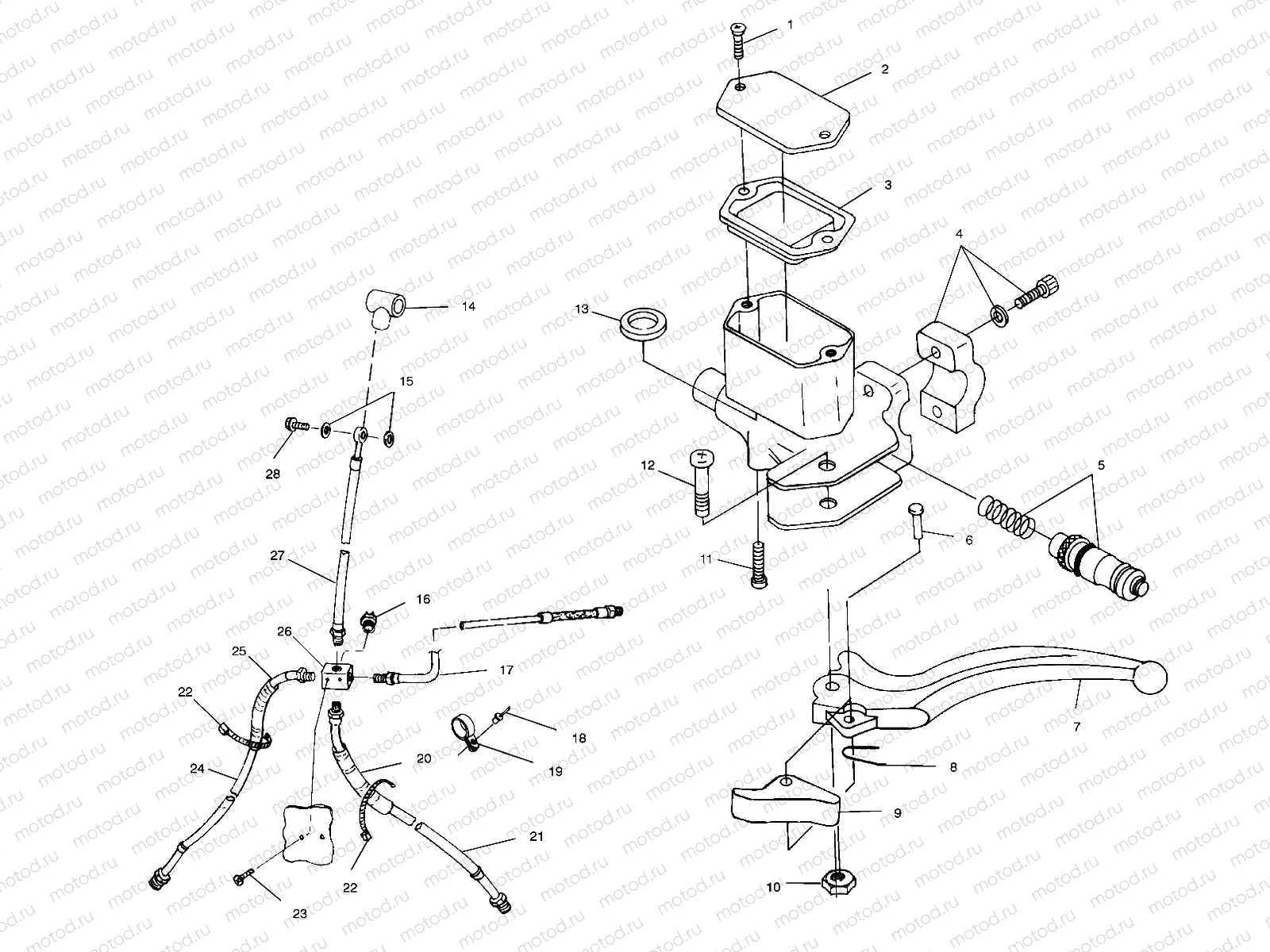 CONTROLS - MASTER CYLINDER/BRAKE LINE - A00CK42AA (4949304930B009) | CONTROLS - MASTER CYLINDER/BRAKE LINE - A00CK42AA (4949304930B009)