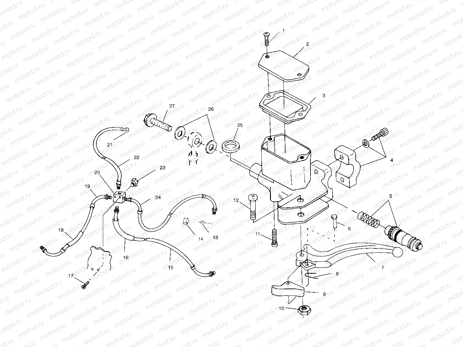 CONTROLS - MASTER CYLINDER/BRAKE LINE - A00CL50AA (4954815481B010) | CONTROLS - MASTER CYLINDER/BRAKE LINE - A00CL50AA (4954815481B010)