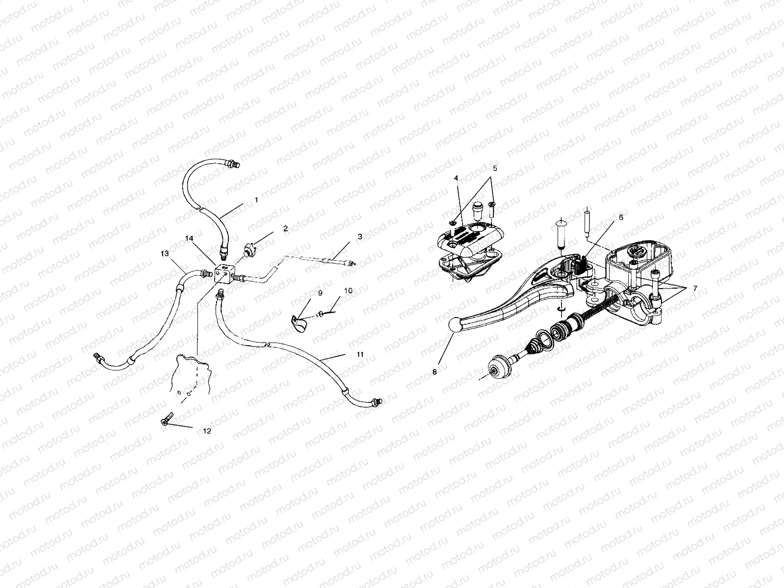 CONTROLS - MASTER CYLINDER/BRAKE LINE - A01AA32AA (4963816381B001) | CONTROLS - MASTER CYLINDER/BRAKE LINE - A01AA32AA (4963816381B001)