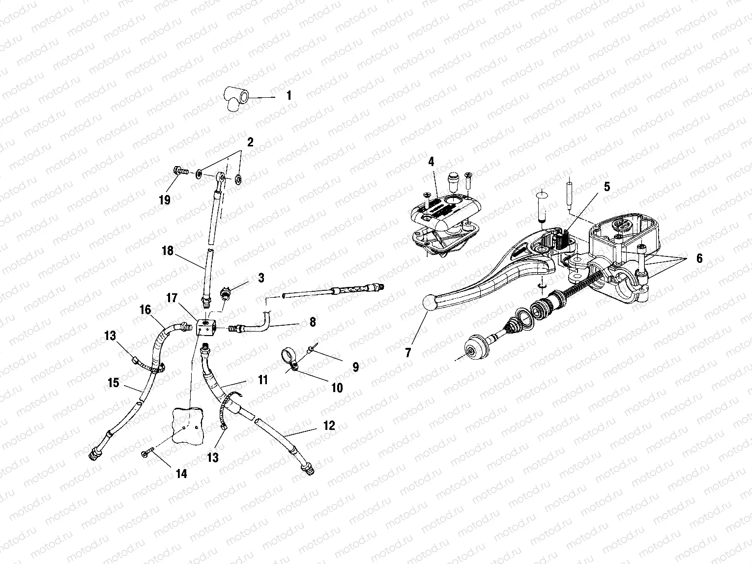 CONTROLS - MASTER CYLINDER/BRAKE LINE - A01CH50AA (4964466446B009) | CONTROLS - MASTER CYLINDER/BRAKE LINE - A01CH50AA (4964466446B009)