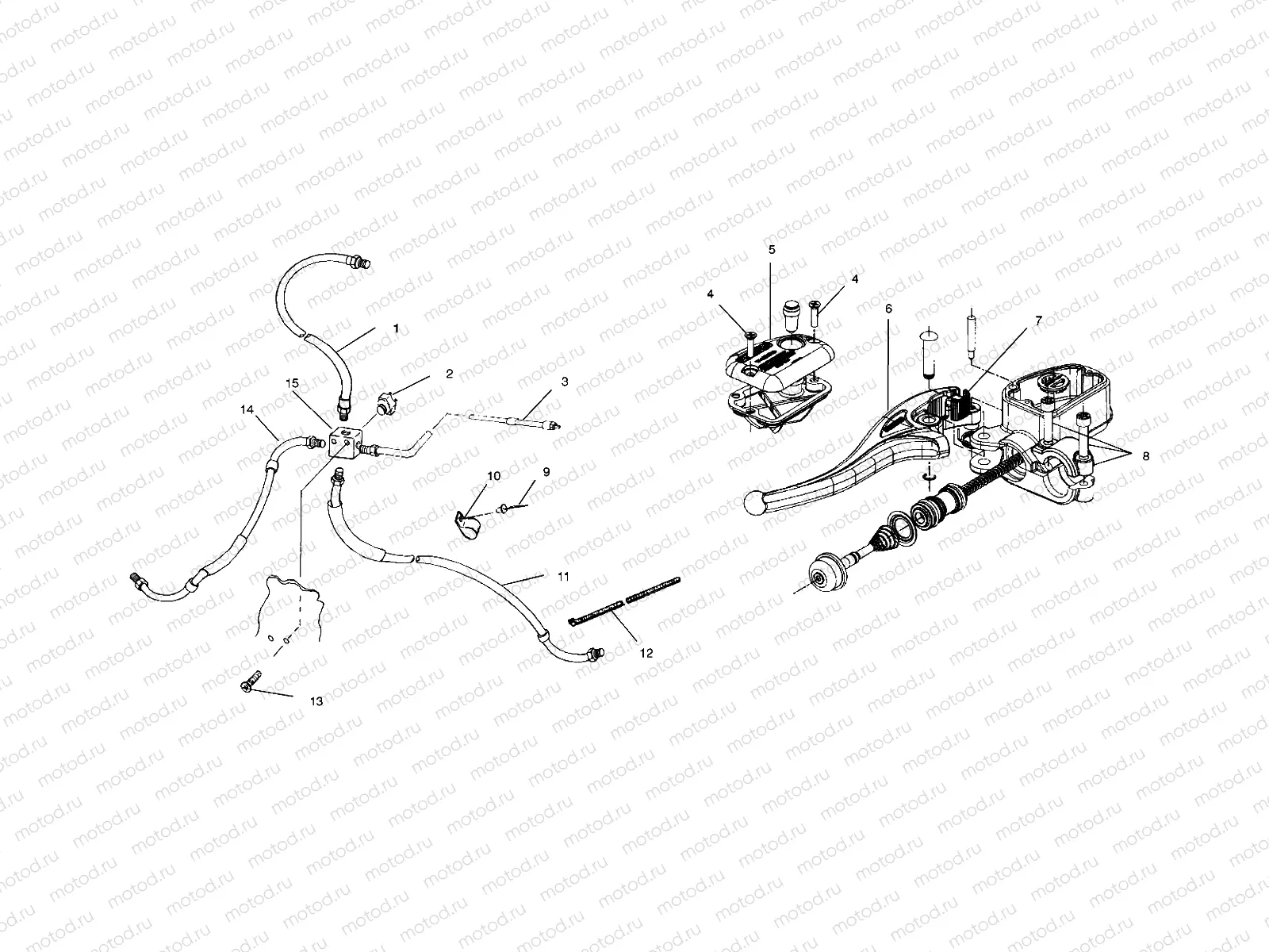 CONTROLS - MASTER CYLINDER/BRAKE LINE - A02BA25CA/CB/CD (4969896989B02) | CONTROLS - MASTER CYLINDER/BRAKE LINE - A02BA25CA/CB/CD (4969896989B02)