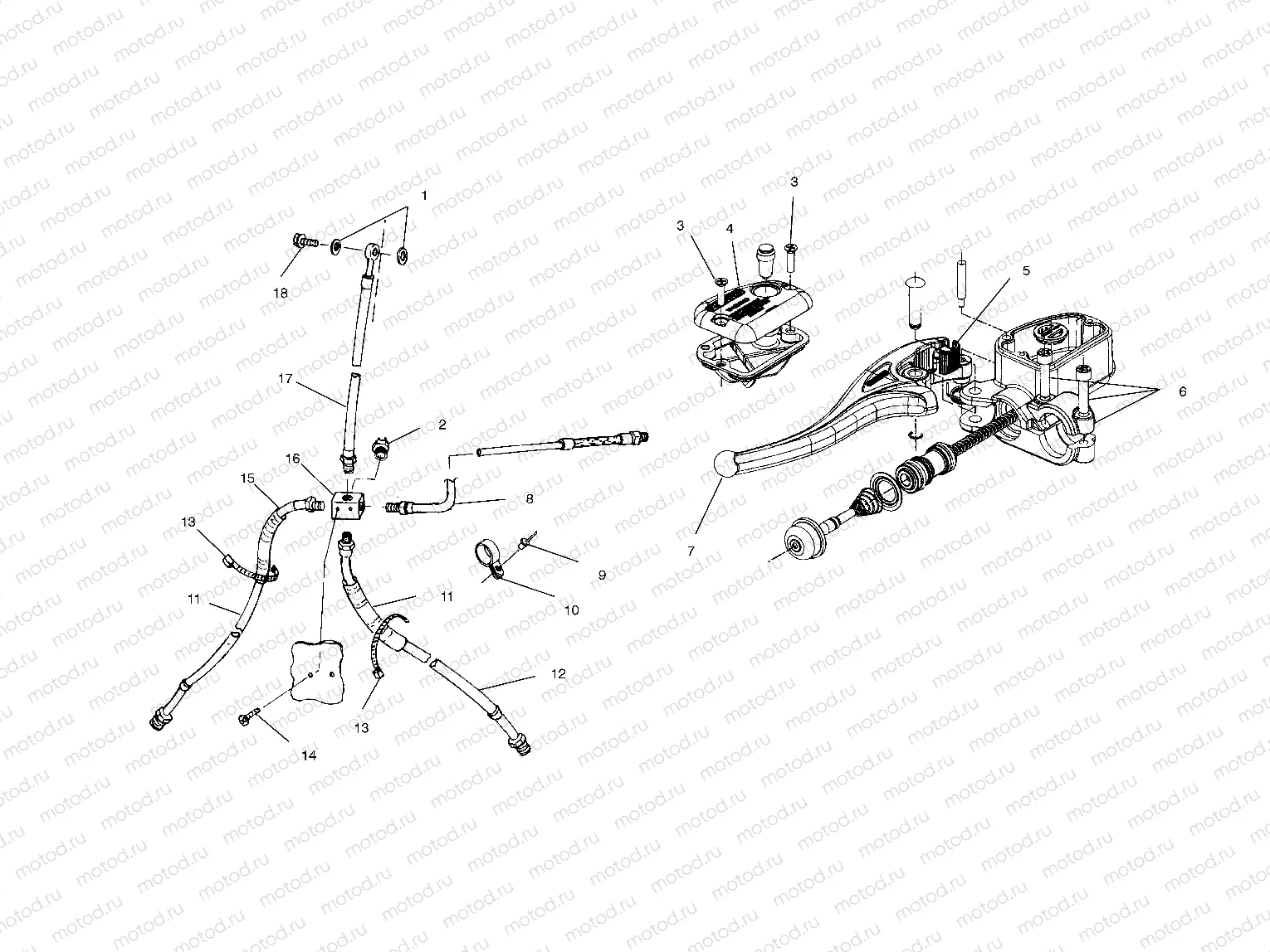 CONTROLS - MASTER CYLINDER/BRAKE LINE - A02CA32AA/AB (4969816981B05) | CONTROLS - MASTER CYLINDER/BRAKE LINE - A02CA32AA/AB (4969816981B05)