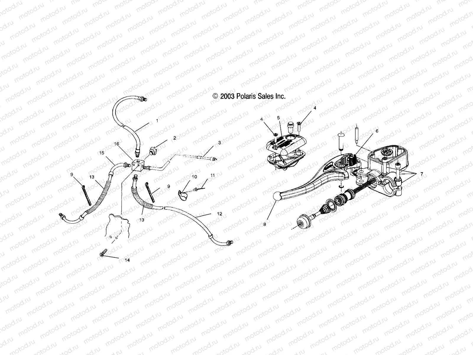 CONTROLS-MASTER CYLINDER/BRAKE LINE - A03BA38CA (4986228622C01) | CONTROLS-MASTER CYLINDER/BRAKE LINE - A03BA38CA (4986228622C01)