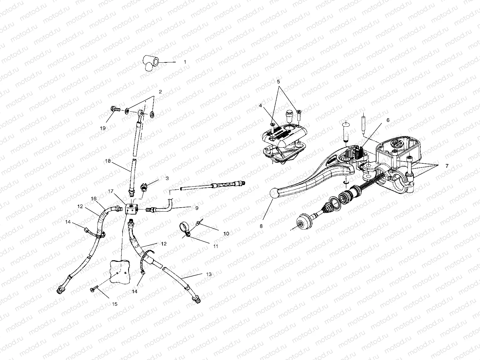 CONTROLS-MASTER CYLINDER/BRAKE LINE - A03CD32AA/AB/AC/FB (4975217521A08) | CONTROLS-MASTER CYLINDER/BRAKE LINE - A03CD32AA/AB/AC/FB (4975217521A08)