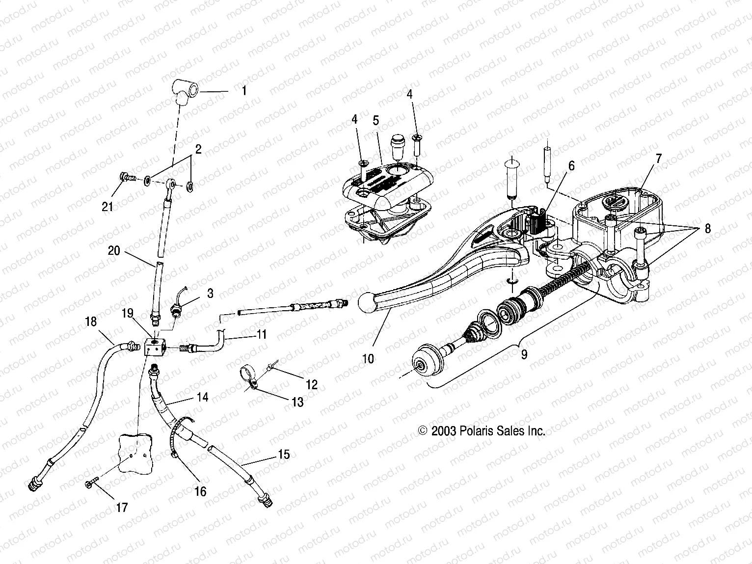 CONTROLS - MASTER CYLINDER/BRAKE LINE - A04CH68AC/AF/AH/AJ/AT/AV (4986128612B13) | CONTROLS - MASTER CYLINDER/BRAKE LINE - A04CH68AC/AF/AH/AJ/AT/AV (4986128612B13)