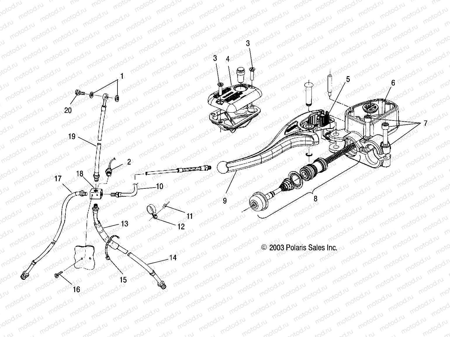 CONTROLS-MASTER CYLINDER/BRAKE LINE - A04CH68AK/AL/AN/AO (4987318731B10) | CONTROLS-MASTER CYLINDER/BRAKE LINE - A04CH68AK/AL/AN/AO (4987318731B10)