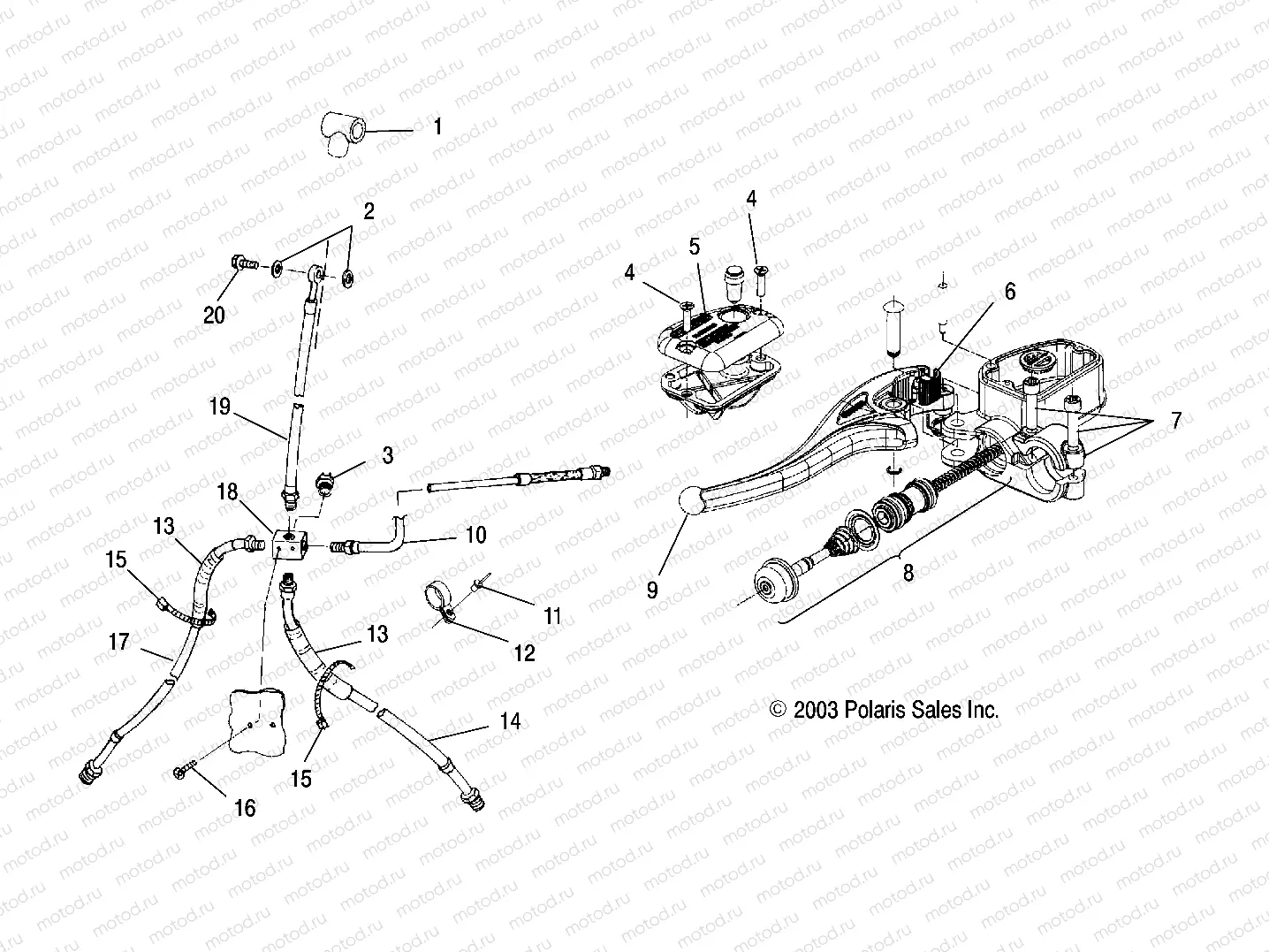 CONTROLS - MASTER CYLINDER/BRAKE LINE - A04CL50AA (4986288628B08) | CONTROLS - MASTER CYLINDER/BRAKE LINE - A04CL50AA (4986288628B08)