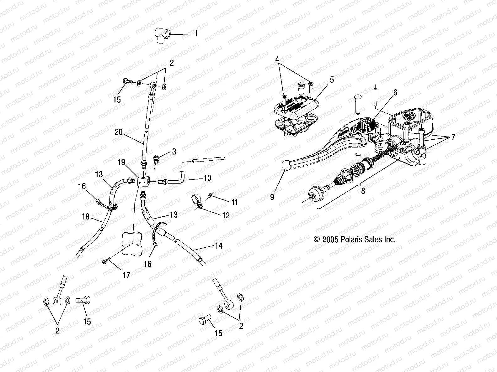 CONTROLS - MASTER CYLINDER/BRAKE LINE - A06CL50AA (4999201649920164B08) | CONTROLS - MASTER CYLINDER/BRAKE LINE - A06CL50AA (4999201649920164B08)